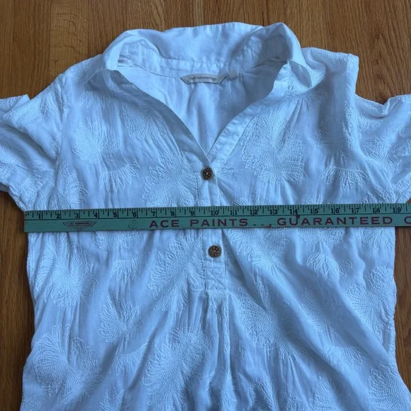 Soft Surroundings Cotton Embroidered Tunic Top - Picture 7 of 8